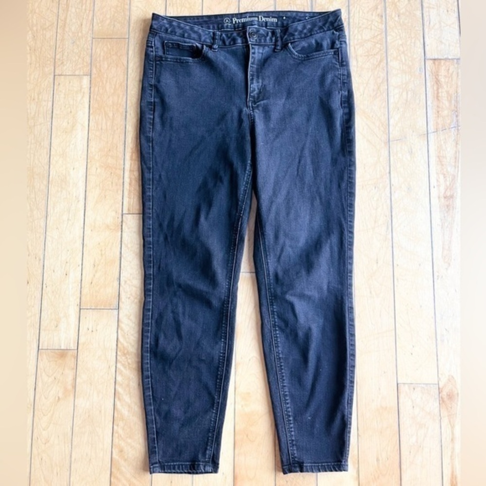 Pennington Addition Elle Charcoal Premium Denim Skinny Jeans Size 14